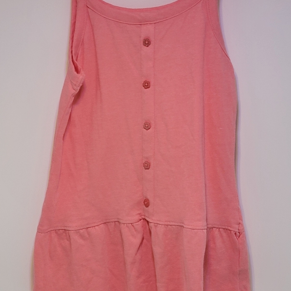 Girls 10/12 Melon Colored Tank with sparkly buttons